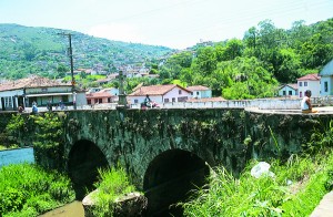 BRAZIL_10 This bridge crosses the main river in Ouro Preto, and half the traffic in the city seems to go over it.