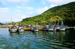 BRAZIL_9 This is the little port near Ubatuba where we took a cruise out to the old prison island of Anchieta.