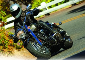 Good brakes, power and cornering clearance make the Roadliner great fun in the curves.