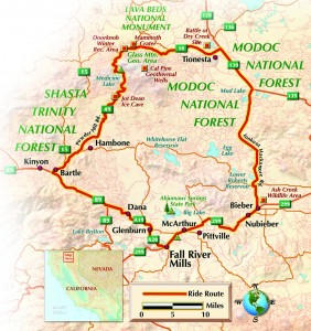 MedicineLake-Map A map of the route taken.