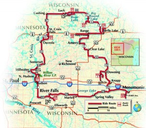 A map of the route taken.