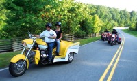 A three-wheeled Hoss is becoming an increasingly common sight. More than one-third of Boss Hoss’ production is trikes.