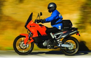 The upright seating position is wonderfully comfortable both on the street and in the dirt.