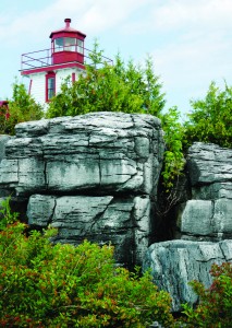 Mississagi Lighthouse on Manitoulin Island, located on the westernmost end of the Mississagi Strait near Meldrum Bay.