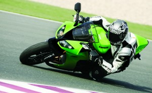 Kawasaki ZX10-R Launch One of Kawasaki’s goals with the new ZX-10R was to give it “improved rider feel,” so tank, frame, seat and tailsection were redesigned for more contact.
