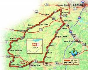 favorite ride ohio MAP BY BILL TIPTON/COMPARTMAPS.COM