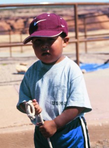 A Navajo boy near Chinle, Arizona.
