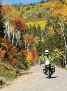 Holly and Kathy on Hell's Backbone Road.