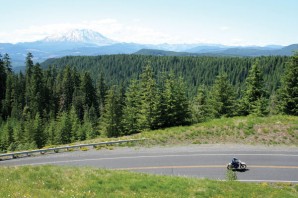 McClellan viewpoint with Mount St. Hellens in the background.