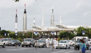 The Rocket Garden at Kennedy Space Center.