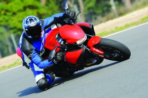 Alpinestars Octane Two-piece Motorcycle Riding Suit in action