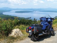 Concours motorcycle at Height of Land Overlook on ME 17