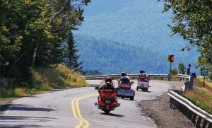 Maine Motorcycle Touring: Height of Land Overlook Motorcycles at the Height of Land Overlook in Maine