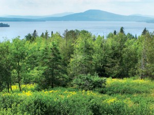 Maine Motorcycle Touring: Rangeley Lake Rangeley Lake in Maine from ME 4