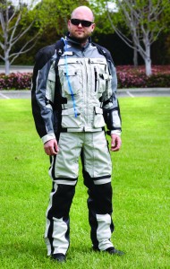X Moto Suit-2 Removable CE-approved Motion Flex armor at elbows, shoulders, back and knees (height adjustable) and foam hip pads provide impact protection.