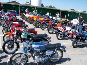 A rainbow of classic bikes showed up on the Streets of Willow.