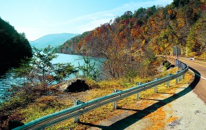 State Route 64 (also known as Old Copper Road) borders the edge of Lake Ocoee.