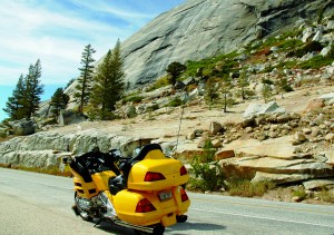 Only a biker would try to dress up Mother Nature with a motorcycle.