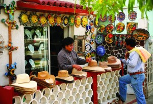 web-IMG_0910 Todos Santos, home to their own version of Hotel California, is the last opportunity to do some leisurely shopping before being thrust into Cabo San Lucas. Ever try to stuff a sombrero into a tankbag?
