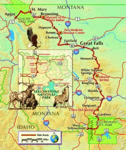 A map of the route taken.