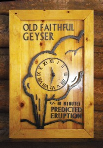 Old Faithful Eruption Sign