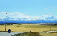 Teton Scenic Byway 33 is like a gentle roller coaster and has a stunning view of the Teton Mountain Range.