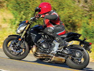 Honda CB1000R left side action and underbelly