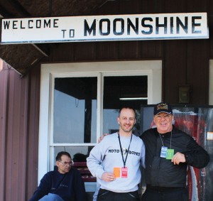 Author Scott Williams and long-distance rider Bob Wallace