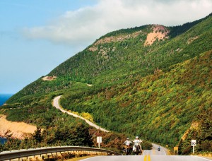 Motorcyclists on Nova Scotia's Cabot Trail