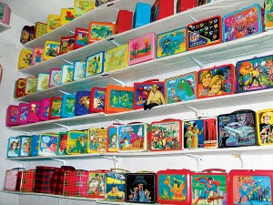 Collectible lunchboxes at Etta's in southeastern Ohio