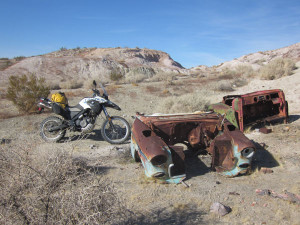 Plane-Wreck-Trek-Old-Cars Plane Wreck Trek: The front halves of two old, abandoned cars. What happened to the back halves?