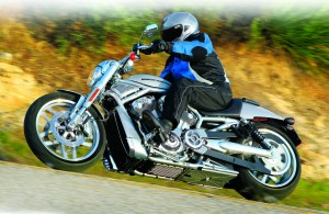 Harley-Davidson V-Rod uphill V-Rod’s great power is fun in the curves, even if it can be a handful there at times.