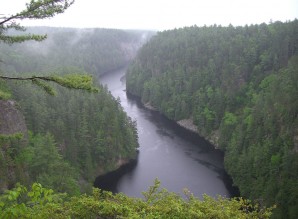 Spectacular lookout view over Barron Canyon in Algonquin Park.
