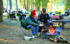 web-IMG_9917 Look for a campground with a store so you don’t have to carry everything on the bike, firewood in particular.