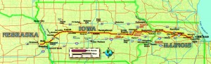 A map of the route taken, by Bill Tipton / compartmaps.com