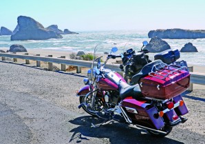 Road King and V-Strom, Oregon Coast.