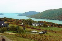 Looking northeast at Canandaigua Lake from the High Road.