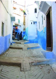 MOROC~1E The narrow, mystical passageways of Chefchaouen.