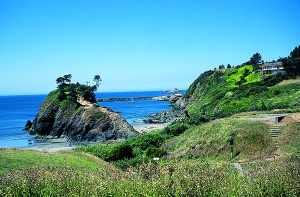 Battle Rock in Port Orford, on the Oregon Coast.