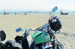 A beach on the Columbia River at Skamokawa Vista Park near Skamokawa, Washington.