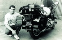 Emilio Scotto at 30 years old, three months after he started his 10-year sojourn around the world. The Black Princess still looks very clean.