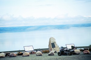 Monument at Chedabucto Bay honoring Scottish explorer Henry St. Clair, who some think beat Columbus to the New World by almost a century.