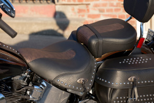 web-BJN33020 Seat trim and conchos reflect Anniversary treatment.
