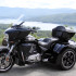 Motor Trike’s Vortex trike conversion has fenders and rear bodywork that closely match the lines of the Cross Country Tour. Lake George is in the background.
