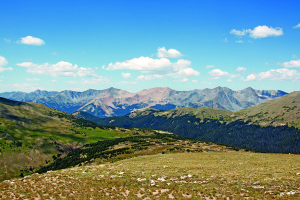 One of many top-of-the-world views in Colorado’s Rocky Mountain National Park.