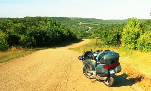 web-Dakotas_11 That’s one squirmy ride over the bunched gravel through the Pembina Gorge in northeast North Dakota.