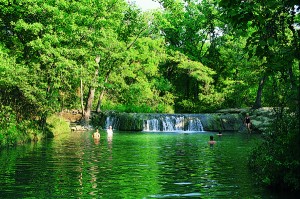 web-OK_33 Little Niagara swimming hole in Chickasaw National Recreation Area is fed by the cool spring waters of Travertine Creek.