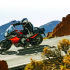 A smaller 19-inch front wheel and wider, lower-profile tires contribute to the Adventure’s nimble, confident handling.