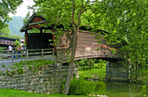 web-DSC_0142new Appalachian trails of the paved variety offer scenic diversions like the Humpback covered bridge, Virginia’s oldest, along U.S. 60 near Covington.