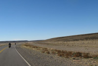 We start the day riding the plains of Argentine Patagonia on Ruta 40.